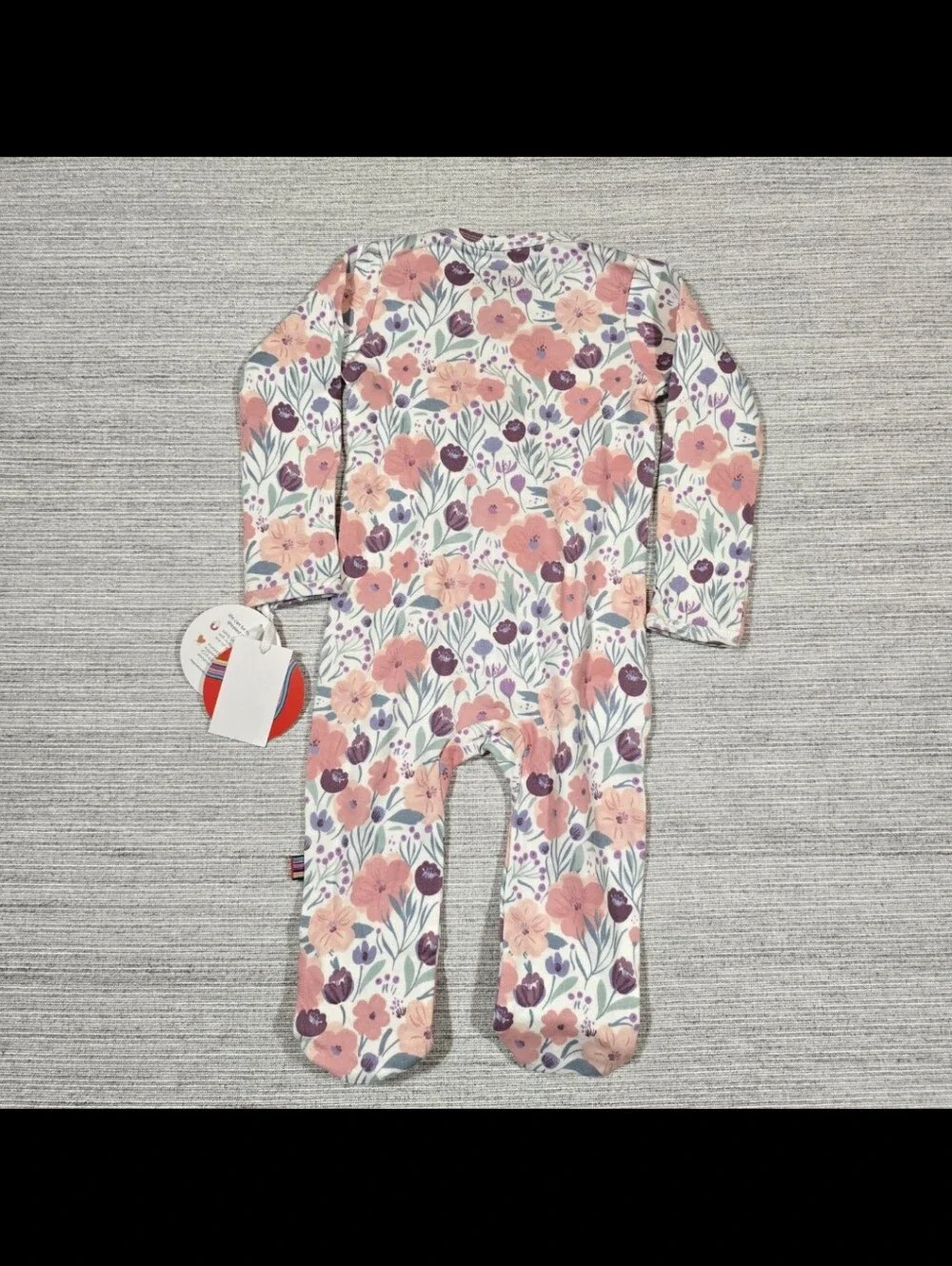 Magnetic Me Organic Cotton One-Piece Footie Baby Sz 3-6M Floral NWT